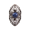 Natural Sodalite Retro Finger Rings RJEW-B067-02R-18-2