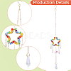 1Pc Colorful Glass Beaded Woven Net Suncatchers AJEW-CY0001-95D-6