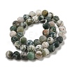 Natural Tree Agate Frosted Agate Round Gemstone Beads Strands X-G-O151-01-8mm-5