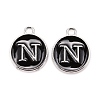 Platinum Plated Alloy Charms X-ENAM-S118-02N-P-1