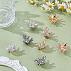 8Pcs 4 Colors Alloy Rhinestone Beads FIND-ME0002-80-4