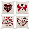 Burlap Customization Pillow Covers Set AJEW-WH0124-006-1