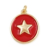Brass Enamel Pendants KK-C114-23G-01-1