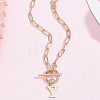 304 Stainless Steel Letter Pendant Necklaces NJEW-LP0001-52Y-G-3