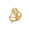 Brass Adjustable Finger Rings FS-WGCBB08-01-1