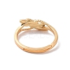 Brass Flower of Life Adjustable Ring for Women RJEW-P034-02G-3