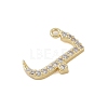 Rack Plating Brass Micro Pave Clear Cubic Zirconia Pendants KK-A224-03G-G-2