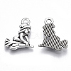 Tibetan Style Alloy Pendants TIBE-N010-09AS-RS-2