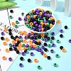 800Pcs 4 Colors Opaque Plastic Beads KY-FS0001-41-7