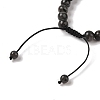 8mm Round Natural Larvikite Braided Bead Bracelets BJEW-C067-01B-07-4