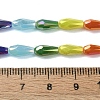 Electroplate Glass Beads Strands X-EGLA-C004-01-4