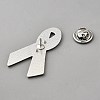 Awareness Ribbon Theme Enamel Pins JEWB-WH0026-60B-2