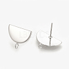 Brass Stud Earrings Findings X-KK-S345-191P-2