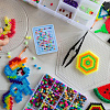 6Pcs 6 Colors ABS Plastic DIY Melty Beads Fuse Beads Tray DIY-DC0004-16-6