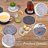 CRASPIRE 20Pcs 5 Colors Flat Round Wool Felt Cup Mat DIY-CP0008-33-4