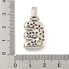Brass Micro Pave Clear Cubic Zirconia Pendants KK-B099-01P-E-3