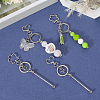 10Pcs Iron Bar Beadable Keychain KEYC-SC0001-76-3