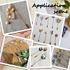 100Pcs Brass Stick Pin End Caps FIND-SC0021-13G-6
