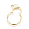 Zinc Alloy Open Back Bezel Pendants PALLOY-E564-82G-1