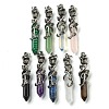 Natural & Synthetic Mixed Gemstone Faceted Double Termimal Pointed Big Pendants G-P547-03AS-1