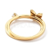2Pcs 2 Style Ion Plating(IP) 304 Stainless Steel Butterfly Finger Rings Set with Enamel RJEW-K244-01G-3