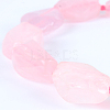 Natural Gemstone Rose Quartz Nuggets Bead Strands G-E218-08-1