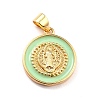 Brass Enamel Pendants KK-P209-01G-RS-3