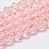 Imitate Austrian Crystal Bicone Glass Beads Strands X1-GLAA-F029-4x4mm-15-1