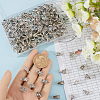 160Pcs 4 Styles Tibetan Style Zinc Alloy Tube Bails TIBE-SP0001-05-3