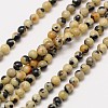 Natural Gemstone Dalmatian Jasper Round Beads Strands G-A130-3mm-20-1