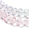Transparent Painted Glass Beads Strands LS-DGLA-A034-T8mm-A23-4