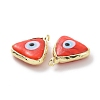 Handmade Evil Eye Lampwork Charms ZIRC-F136-07G-4