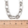 8MM 304 Stainless Textured Oval Link Chain Necklaces SA-CBA725A-26P-5
