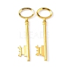 Tibetan Style Alloy Skeleton Key Large Pendants TIBEP-S105-G-RS-3