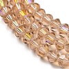 Transparent Electroplate Glass Beads Strands EGLA-A039-T2mm-L12-3
