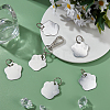 60Pcs 2 Style Aluminum Alloy Pendants ALUM-BC0001-63A-5