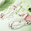 2Pcs Handmade Macrame Polyester with Wood Bead Plant Hanger AJEW-HS0001-47A-7