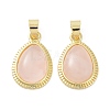 Natural Rose Quartz Pendants G-M405-05G-02-1