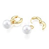 ABS Plastic Pearl Dangle Hoop Earrings X-EJEW-N011-106LG-2