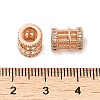 Rack Plating Brass Cubic Zirconia European Beads KK-K349-05RG-3