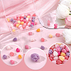 60Pcs 6 Colors Synthetic Coral Carved Flower Beads FIND-SC0023-24-7
