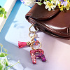 Alloy Resin Butterfly Keychains KEYC-TADJ0002-02G-R-5