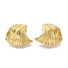 304 Stainless Steel Ocean Wave Stud Earrings EJEW-H015-03G-2