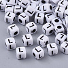 White Opaque Acrylic Beads MACR-R869-02L-1