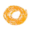 AB Color Plated Transparent Glass Beads Strands GLAA-G127-01L-3