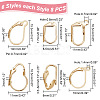 48Pcs 6 Styles Brass Leverback Earring Findings KK-AR0003-59G-2