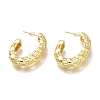Brass Half Hoop Earrings EJEW-H104-12G-1