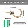 16Pcs 2 Style Zinc Alloy Hook Hanger FIND-SW0001-04AB-3