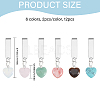 12Pcs 6 Styles Heart Natural & Synthetic Gemstone Shoe Charms HJEW-CA00019-2