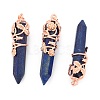 Natural Lapis Lazuli Pointed Pendants G-O164-02-RG09-1